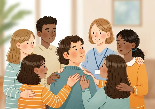 Professional support and safety plan for mental health.