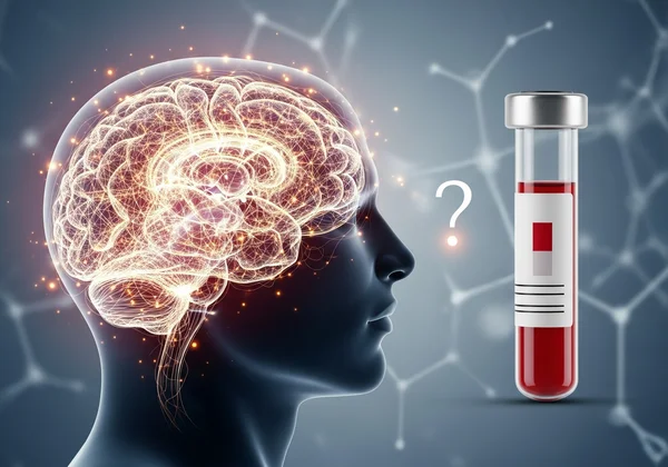 Brain complexity vs. simple blood test for diagnosis