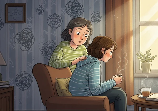 Family observing subtle changes in a loved one