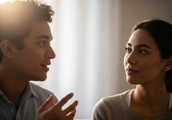 Compassionate conversation between family members