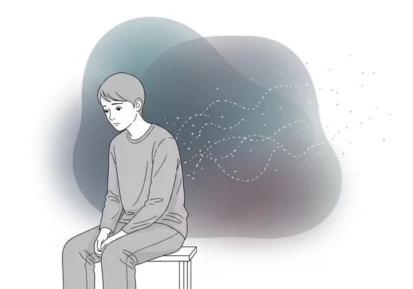 Young person showing early signs of withdrawal