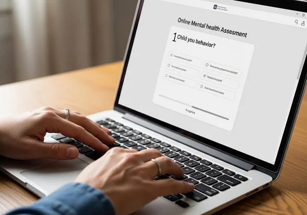 Parent using an online child schizophrenia screening