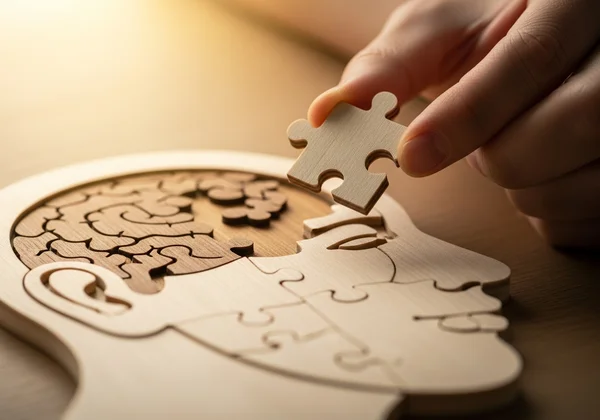 mental health support puzzle concept